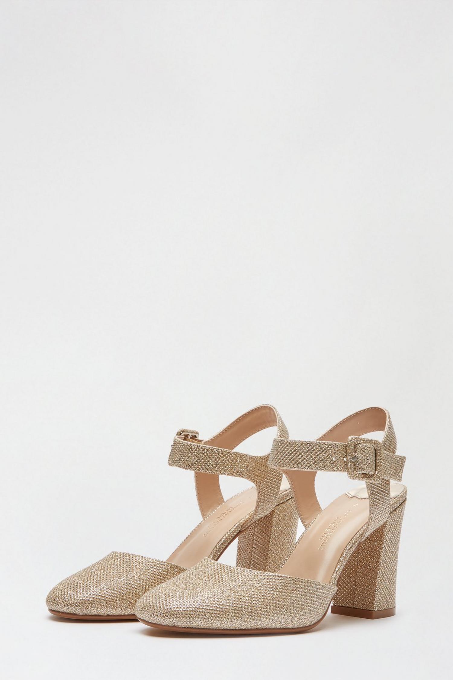 wide fit gold wedding shoes
